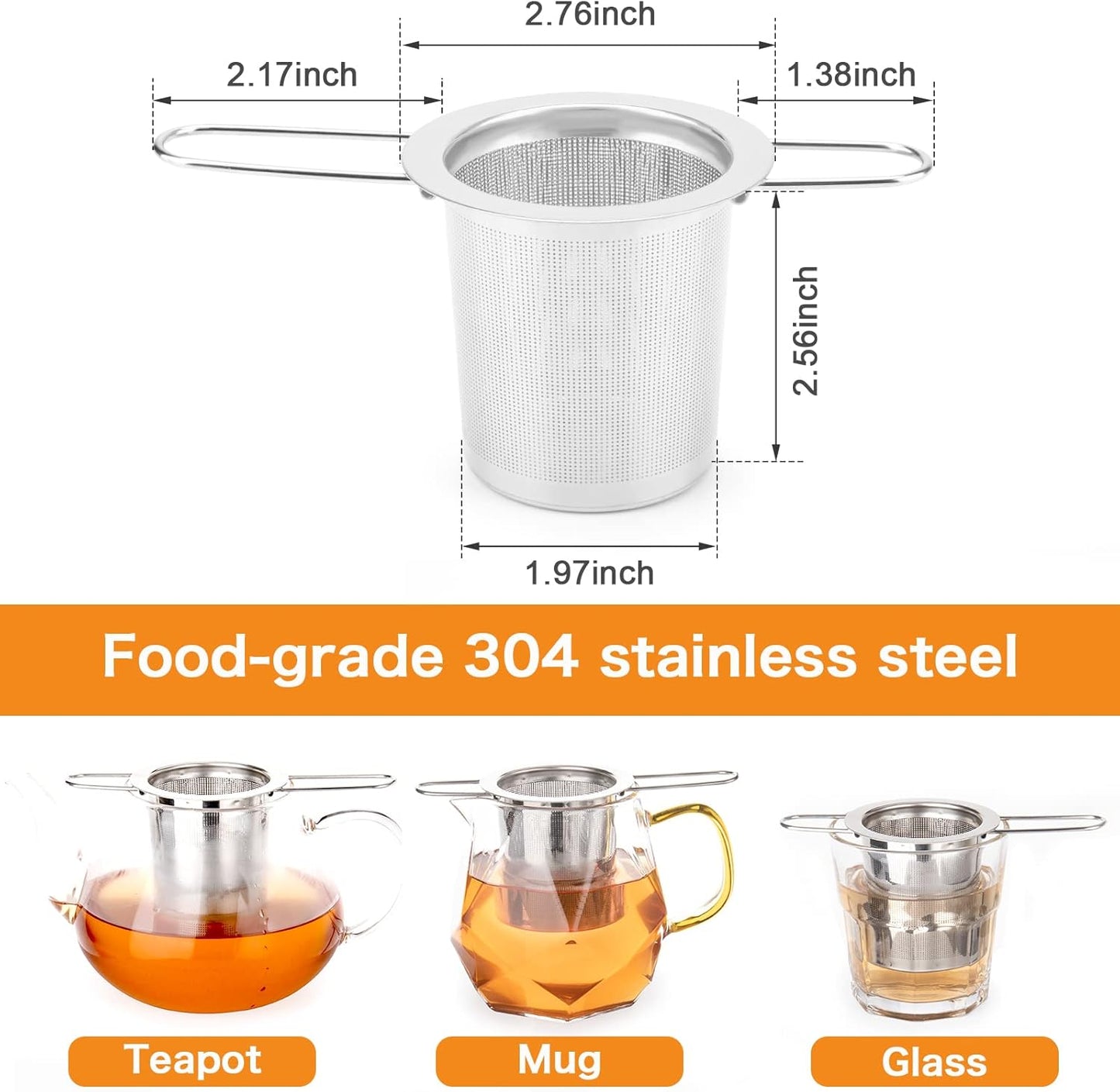 Loose Leaf Tea Strainer For Mugs and Teapots